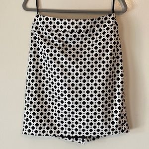 Cynthia Rowley Black and White Geometric Office Skirt Size 6